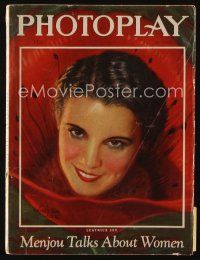 9e087 PHOTOPLAY magazine May 1926 cool art of pretty Leatrice Joy in flower by Livingston Geer!
