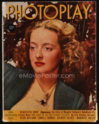 9e101 PHOTOPLAY magazine October 1938 great portrait of Bette Davis by George Hurrell!