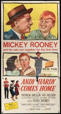 9f504 ANDY HARDY COMES HOME 3sh '58 Mickey Rooney & his son Teddy together for the first time!