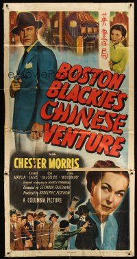 9f541 BOSTON BLACKIE'S CHINESE VENTURE 3sh '49 detective Chester Morris in Chinatown!