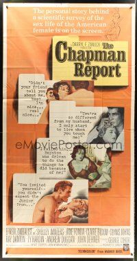 9f554 CHAPMAN REPORT 3sh '62 Jane Fonda, Shelley Winters, from Irving Wallace sex novel!