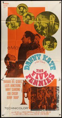 9f598 FIVE PENNIES 3sh '59 great artwork of Danny Kaye, Louis Armstrong & Barbara Bel Geddes!