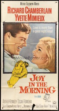 9f646 JOY IN THE MORNING 3sh '65 best close up of Richard Chamberlain & Yvette Mimieux!