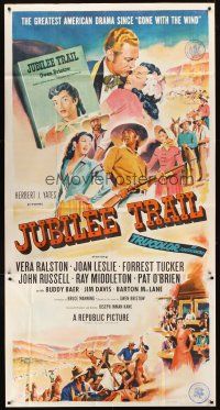 9f647 JUBILEE TRAIL 3sh '54 sexy Vera Ralston, Joan Leslie, Forrest Tucker!