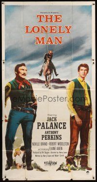 9f666 LONELY MAN 3sh '57 full-length portrait of Jack Palance & Anthony Perkins!