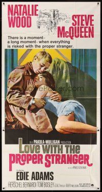9f672 LOVE WITH THE PROPER STRANGER 3sh '64 romantic close up of Natalie Wood & Steve McQueen!