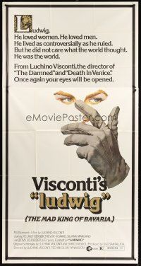 9f674 LUDWIG 3sh '73 Luchino Visconti, artwork of Helmut Berger as the Mad King of Bavaria!