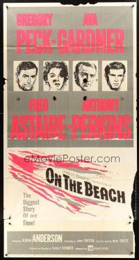 9f702 ON THE BEACH 3sh '59 art of Gregory Peck, Ava Gardner, Fred Astaire & Anthony Perkins!