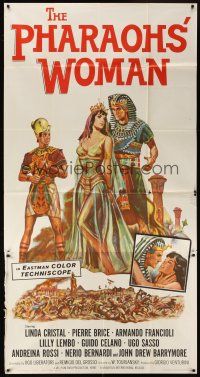 9f714 PHARAOHS' WOMAN 3sh '61 La donna dei faraoni, cool full-length art of top stars!