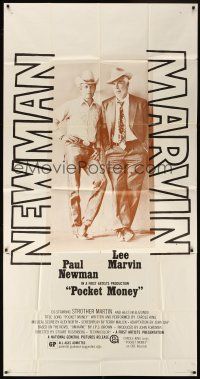 9f719 POCKET MONEY 3sh '72 great full-length portrait of Paul Newman & Lee Marvin!