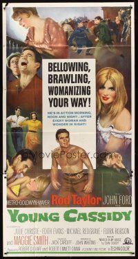 9f811 YOUNG CASSIDY 3sh '65 John Ford, bellowing, brawling, womanizing Rod Taylor!