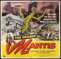 9f010 DEADLY MANTIS 6sh '57 fantastic art of the giant insect monster attacking by Reynold Brown!