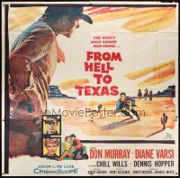 9f014 FROM HELL TO TEXAS 6sh '58 cool art of Don Murray in the West's most savage man-chase!