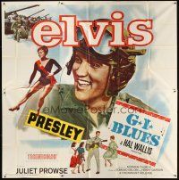 9f003 G.I. BLUES 6sh '60 different image of Elvis Presley wearing helmet, sexy Juliet Prowse!