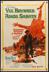 9f120 ADIOS SABATA Argentinean '71 Yul Brynner aims to kill, and his gun does the rest!