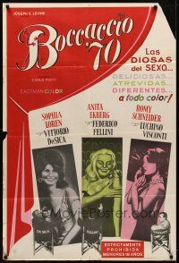 9f128 BOCCACCIO '70 Argentinean '62 Loren, Ekberg & Schneider, plus Fellini, De Sica & Visconti!