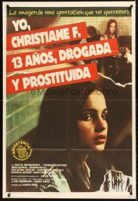 9f141 CHRISTIANE F. Argentinean '81 classic German drug movie about 13 year-old drug addict/hooker!