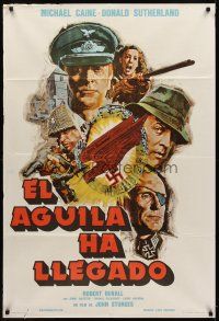 9f151 EAGLE HAS LANDED Argentinean '77 cool art of Michael Caine & Robert Duvall in World War II!