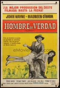9f192 McLINTOCK Argentinean '63 best image of John Wayne giving Maureen O'Hara a spanking!