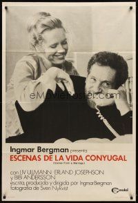 9f217 SCENES FROM A MARRIAGE Argentinean '73 Ingmar Bergman, Liv Ullmann, Erland Josephson!