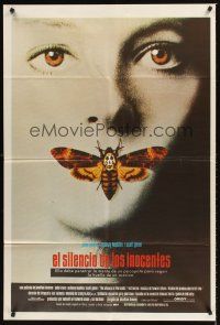 9f222 SILENCE OF THE LAMBS Argentinean '90 great image of Jodie Foster with moth over mouth!