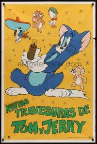 9f241 TOM & JERRY Argentinean '70s great cartoon art of cat holding dynamite!