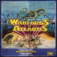 9f033 WARLORDS OF ATLANTIS English 6sh '78 really cool fantasy artwork with monsters by Josh Kirby!