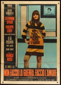 9f380 MAKE LOVE NOT WAR Italian 1p '66 sexy Catherine Spaak, directed by Franco Rossi!