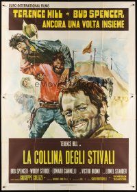 9f042 BOOT HILL Italian 2p '69 spaghetti western art of Terence Hill & Bud Spencer by Gasparri!
