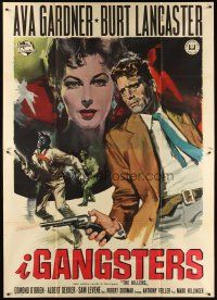 9f067 KILLERS Italian 2p R60s different art of Burt Lancaster & sexy Ava Gardner, Ernest Hemingway