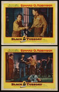 9g831 BLACK TUESDAY 2 LCs '55 Peter Graves & ruthless Edward G Robinson!
