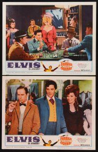 9g868 FRANKIE & JOHNNY 2 LCs '66 Elvis Presley at table gambling & w/Harry Morgan & Nancy Kovack!