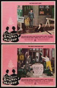9g871 FURTHER PERILS OF LAUREL & HARDY 2 LCs '67 great images of Stan & Ollie!