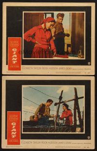 9g873 GIANT 2 LCs '56 classic, great images of Elizabeth Taylor & James Dean!