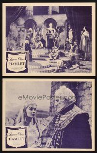 9g879 HAMLET 2 LCs R53 Jean Simmons & Laurence Olivier in Shakespeare classic, Best Picture winner!