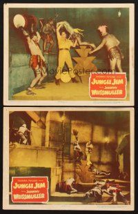 9g903 JUNGLE JIM 2 LCs '48 Johnny Weismuller in the title role fighting fierce natives!