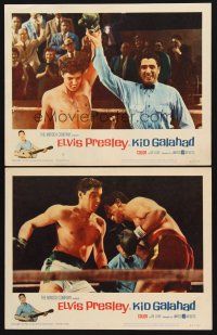 9g905 KID GALAHAD 2 LCs '62 images of Elvis Presley boxing & winning in ring!