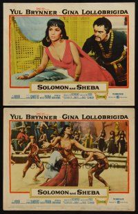 9g965 SOLOMON & SHEBA 2 LCs '59 close up of creepy guy lusting after sexy Gina Lollobrigida!