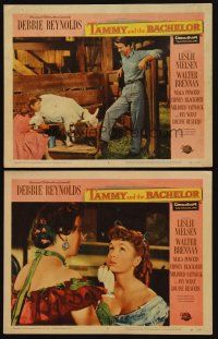 9g973 TAMMY & THE BACHELOR 2 LCs '57 images of Leslie Nielsen & pretty Debbie Reynolds!