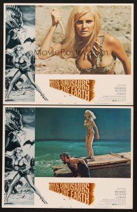 9g995 WHEN DINOSAURS RULED THE EARTH 2 LCs '71 sexy cavewoman Victoria Vetri full-length & close up!