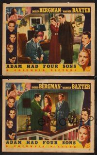 9g650 ADAM HAD FOUR SONS 4 LCs '41 Ingrid Bergman, Warner Baxter, Susan Hayward!
