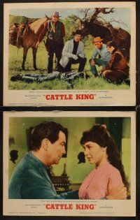 9g089 CATTLE KING 8 LCs '63 cool images of cowboy Robert Taylor, Guns of Wyoming!