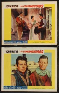 9g100 COMANCHEROS 8 LCs '61 cowboy John Wayne, Stuart Whitman, directed by Michael Curtiz!
