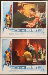9g567 CRIME IN THE STREETS 6 LCs '56 Sal Mineo & 1st John Cassavetes, directed by Don Siegel!