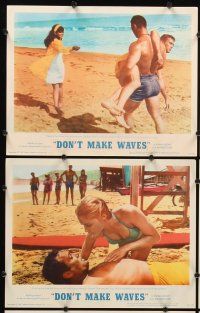 9g119 DON'T MAKE WAVES 8 LCs '67 Tony Curtis, super sexy Sharon Tate & Claudia Cardinale!