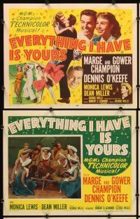 9g128 EVERYTHING I HAVE IS YOURS 8 LCs '52 great images of Marge & Gower Champion dancing!