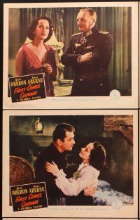 9g570 FIRST COMES COURAGE 6 LCs '43 Merle Oberon, Brian Aherne, directed by Dorothy Arzner!