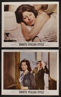 9g156 GHOSTS - ITALIAN STYLE 8 LCs '68 Questi fantasmi, Vittorio Gassman, sexy Sophia Loren!