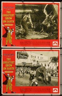 9g166 GREATEST SHOW ON EARTH 8 LCs R70s Cecil B. DeMille circus classic,Charlton Heston!
