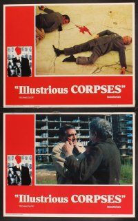 9g494 ILLUSTRIOUS CORPSES 8 LCs '76 Francesco Rosi's Cadaveri Eccellenti, Lino Ventura, Tino Carraro